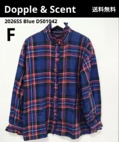 完売品 Dopple&Scent 26SS インディゴタータン フリルブラウスのサムネイル