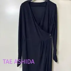 TAE ASHIDA 黒　カシュクールワンピース
