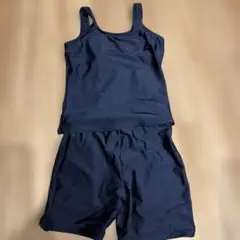 ネイビー 水着セット 160cm タンクトップ ショートパンツ