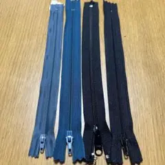 ナイロン製ファスナーセット（グレー、青緑、黒）
