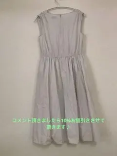 ジョイントワークス　ノースリーブ ひざ丈ワンピース グレージュのサムネイル