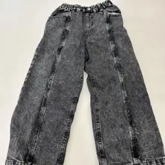 キッズ デニムパンツ ケミカルウォッシュ ウエストゴム