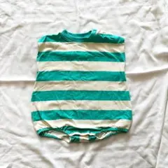 p.premier ボーダー柄ロンパース　80