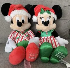ディズニーストア ミッキー ミニー クリスマス ぬいぐるみ 2023