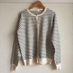 CINEMA CLUB ストライプ カーディガン M