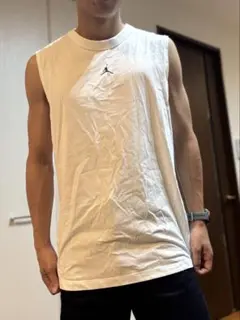 ジョーダンJordan ノースリーブタンクトップ ホワイト　Mサイズ