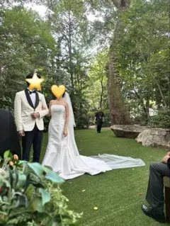 結婚式　ロングベール