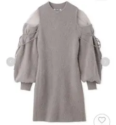 snidel シースルーショルダーミニニットワンピース