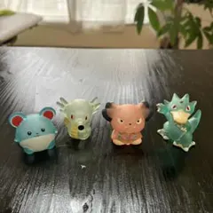 ポケモン 指人形 4体セット 初期 レトロ　希少クリアタイプ