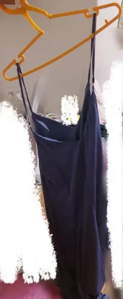 キャミソールワンピース ロング 水色 訳あり Mサイズ
