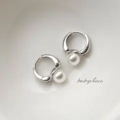 パールフープ ピアス