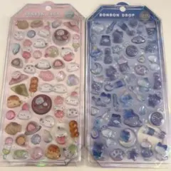 正規品 ボンボンドロップシール ねこ ブルー シマエナガ シャーベット