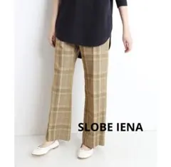 【SLOBE IENA スローブイエナ】チェッククロップドストレートパンツ　38