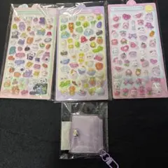 かわいさいっぱいぷっくりシール3枚とシール帳セット