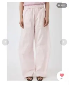 moussy CURVED LINE EASY パンツピンクサイズ2