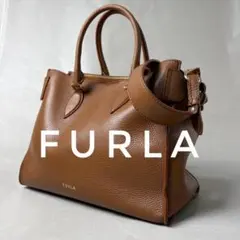 FURLA◆ショルダーバッグ ゾーン レザー 2way ブラウン 茶