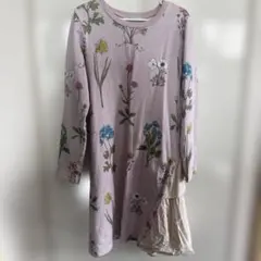 hakka kids 花柄 長袖ワンピース 130