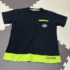 SPALDING Tシャツ 150 黒/緑のサムネイル