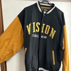 VISION STREET WEAR スタジャン Lサイズ ブラック/オレンジ