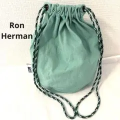 Ron Herman 巾着　ショルダーバッグ ミント グリーン コットンのサムネイル