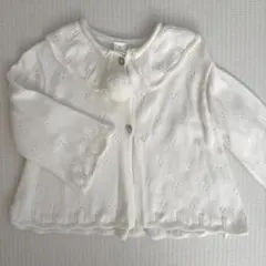 Cottoli ホワイト カーディガン　80〜90