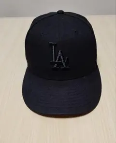 New Era LAブラックベースボールキャップ★PC 59FIFTYドジャース