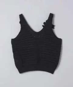 【未使用タグ付き】Chika Kisada チュールブラックベスト Chika Kisada チュールフリルベスト | UNKER