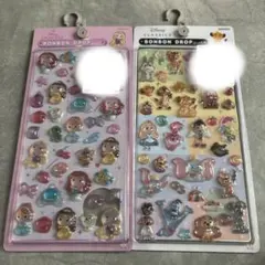 【正規品】ディズニー クラシック プリンセス２枚セット　ボンボンドロップシール