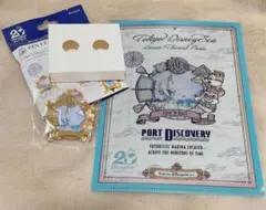 ディズニーシー　20周年　チップ&デール　ピンバッジ　クリアファイル
