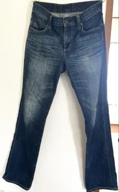 EDWINダークブルー ストレートデニム 28