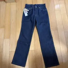 【新品タグ付き】B-THREE ダークブルー ワイドデニム　サイズＬ