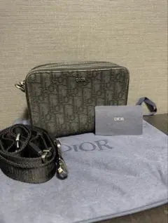 Dior ロゴパターン ショルダーバッグ 黒 美品