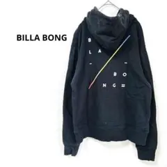 BILLABONG　ビラボン　フード付パーカーロゴ　綿　黒　プルオーバー