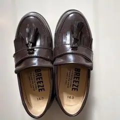 BREEZE フリンジ付きローファー 16cm ブラウン