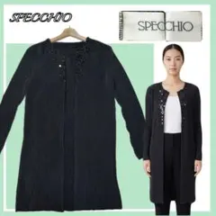 SPECCHIO スペッチオ シャトルプリーツ ロングカーディガン ベルト付