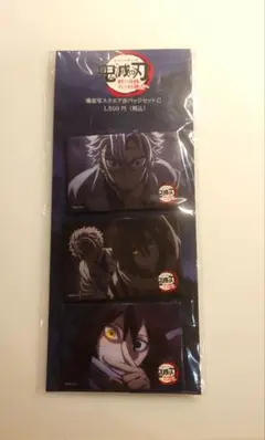 鬼滅の刃　場面写スクエア缶バッジセット　不死川実弥　伊黒小芭内