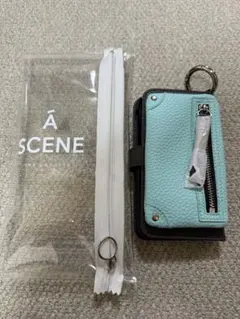 Á SCENE 手帳型iPhoneケース ミント/ブラック　長谷川京子