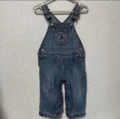 【レア】OSHKOSH花柄刺繍デニムオーバーオール