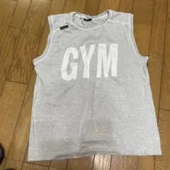 D&G GYMプリント グレー タンクトップ