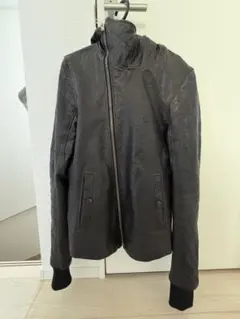 リックオウエンス・グレー レザー フード付き シングルライダースジャケット 訳有 2025年最新】Rick Owens メンズ レザージャケット・ライダースの人気