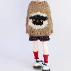 ブライスアウトフィット　ヒツジニットとショートパンツ&ソックス　ベージュ