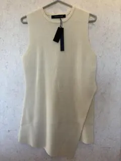 mizuiro ind サイドリブ ロングニットベスト