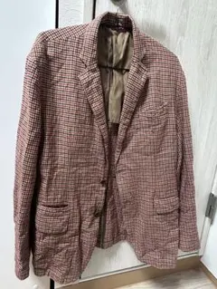 UNITED ARROWS 赤と白のチェック テーラードジャケット