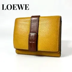 レア✨ロエベ 三つ折り財布 バーティカルウォレット アナグラム 型押し