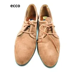 ecco レースアップシューズ ブラウン スエード調 コンフォートシューズ 良品のサムネイル