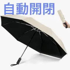 日傘 折りたたみ傘 8本骨 晴雨兼用 軽量 自動開閉 耐強風 UVベージュ 新品のサムネイル