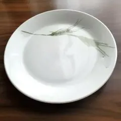 植物模様の円形皿