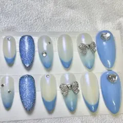 ⭐︎ネイルチップ1440フレンチガーリー 量産型韓国地雷系 マグネット