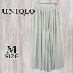 UNIQLO シフォンプリーツスカートパンツ　ナチュラル Mサイズ ワイドパンツ