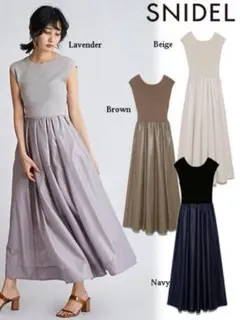 SNIDEL Sustainableニットドッキングワンピース